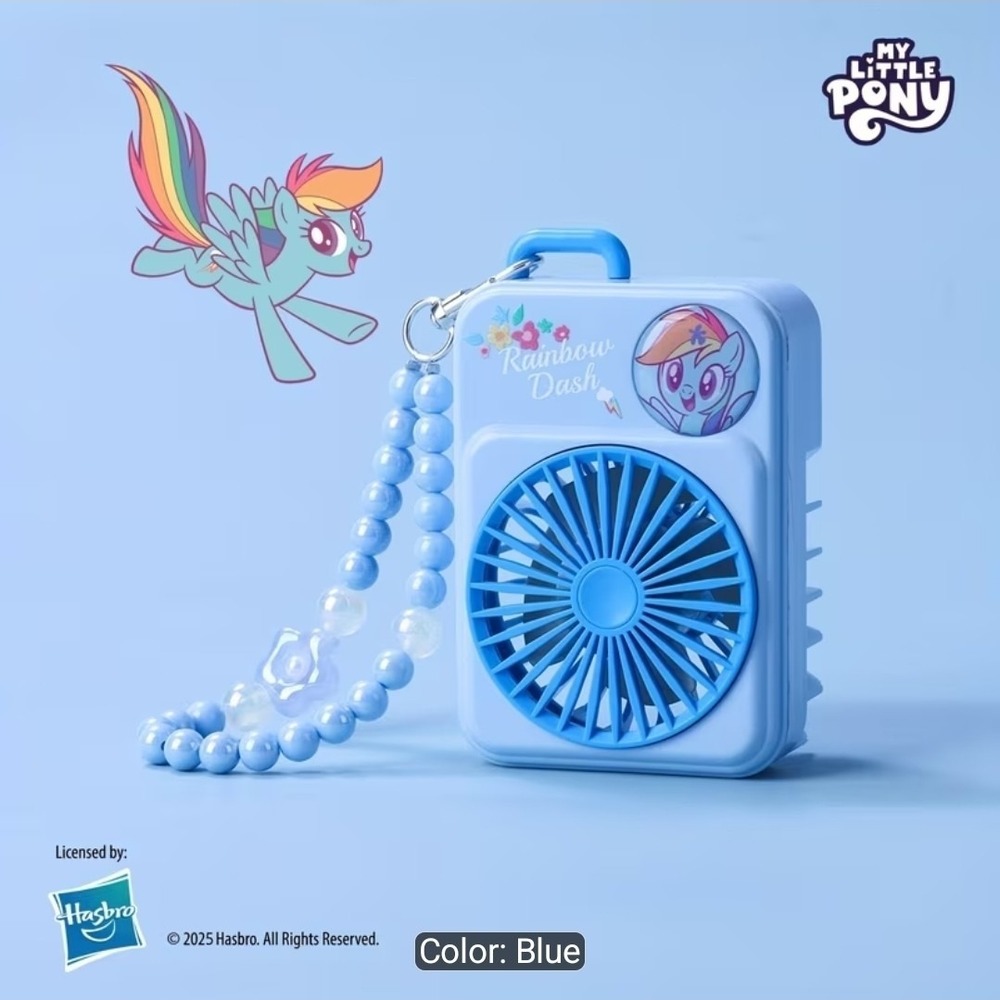 My Little Pony Flower‎ Bead Chain Mini Fan Portable Handheld MLP RAINBOW DASH